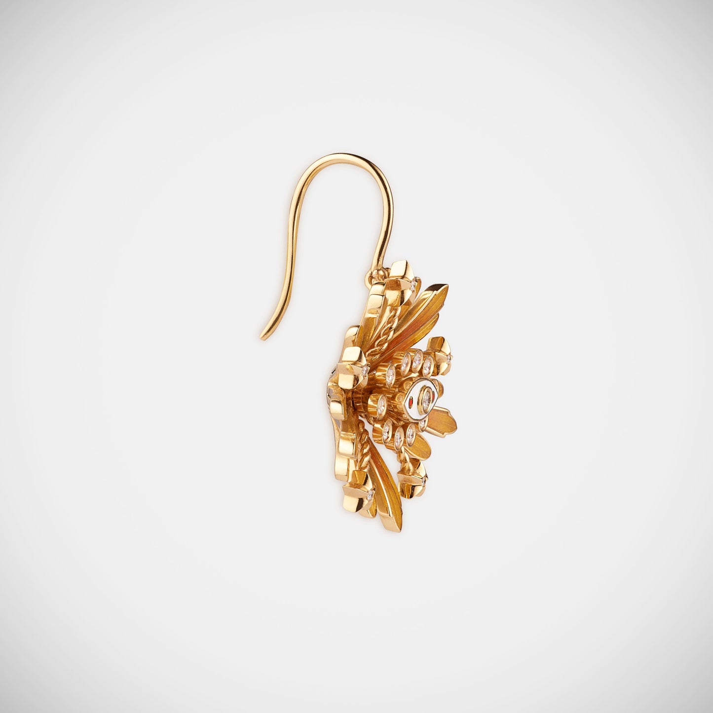 BOUCLE D'OREILLE FLOWER ORANGE