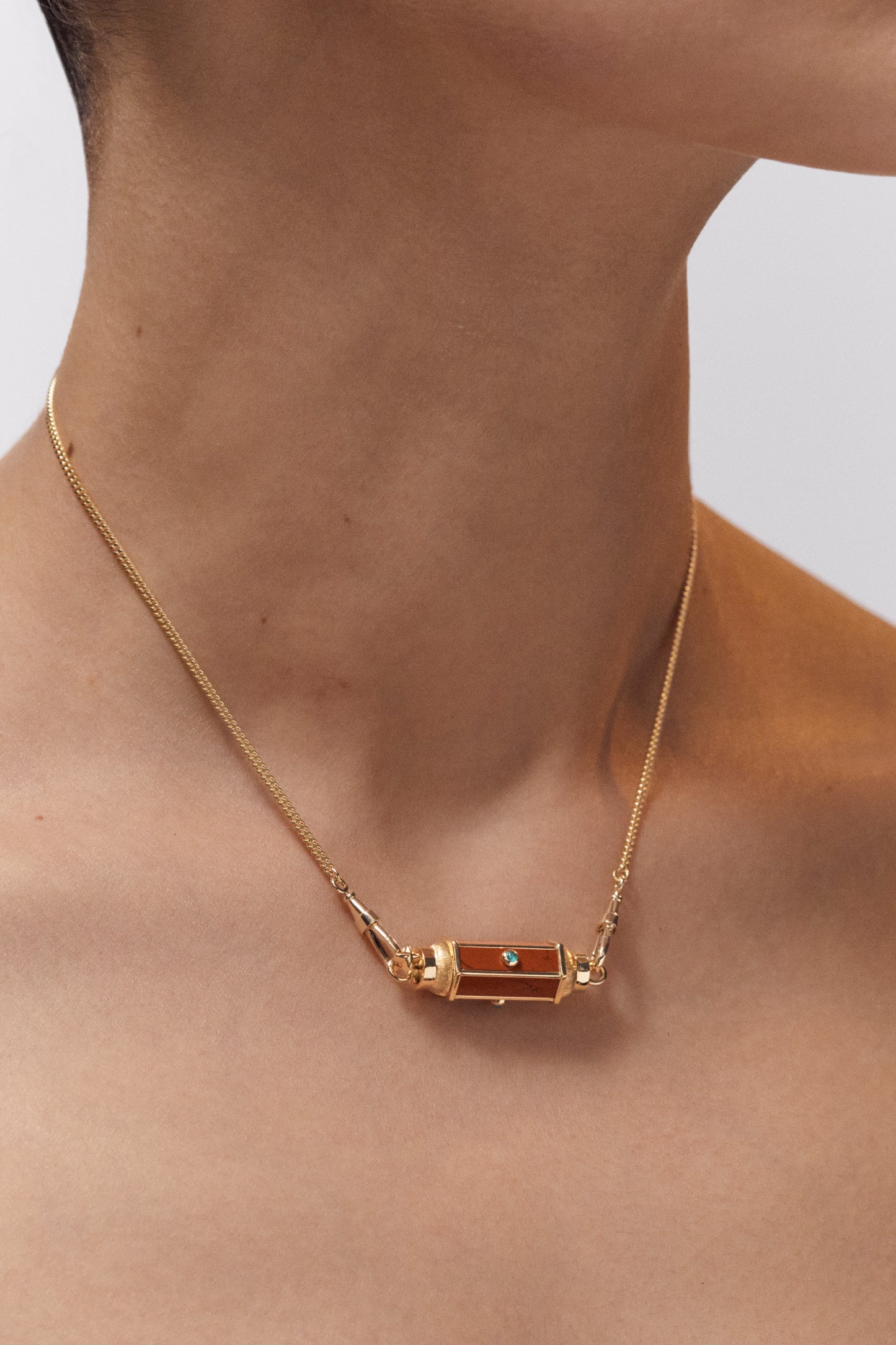 Marie Lichtenberg Staging Baby locket Jasper baby locket Necklace