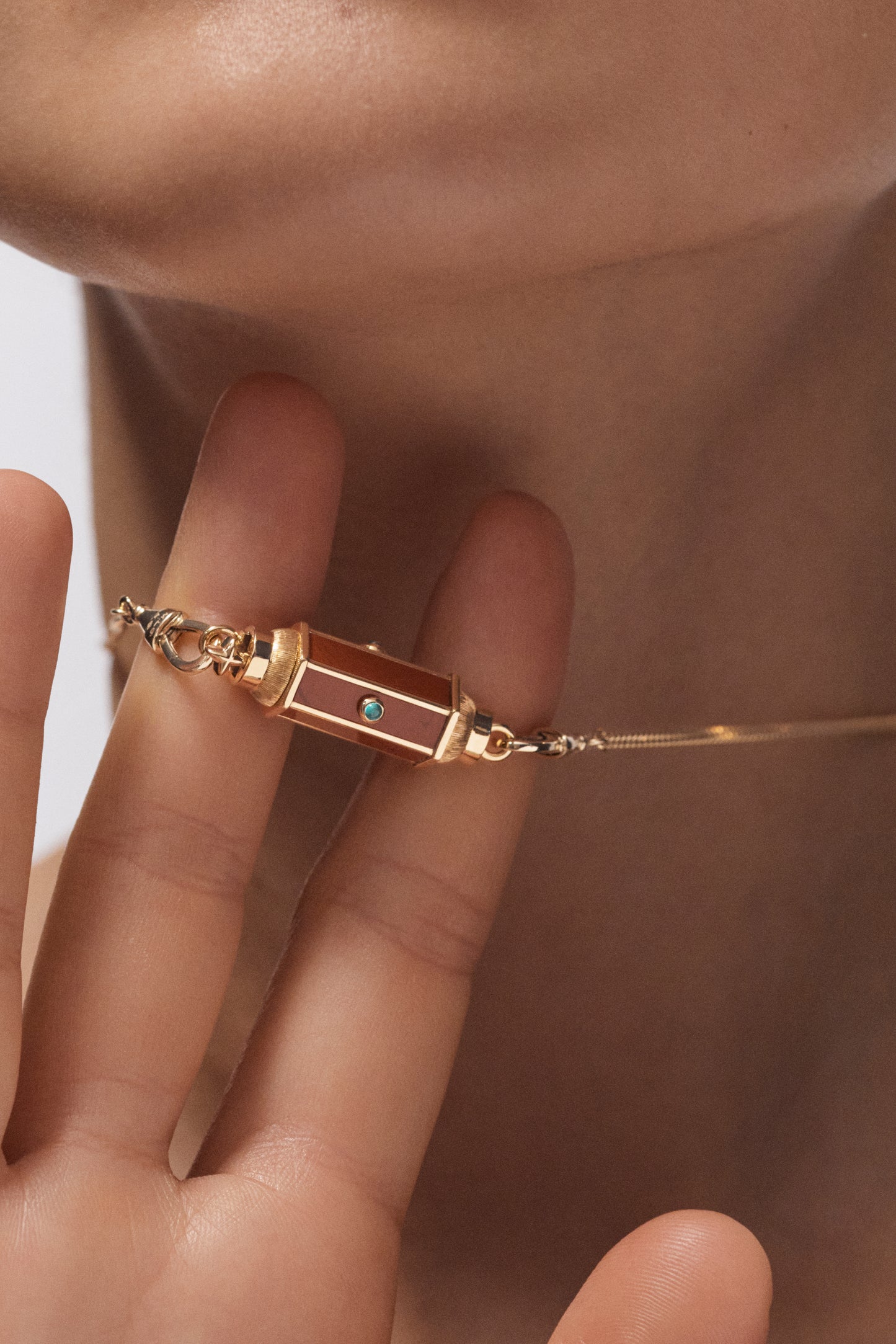 Marie Lichtenberg Staging Baby locket Jasper baby locket Necklace