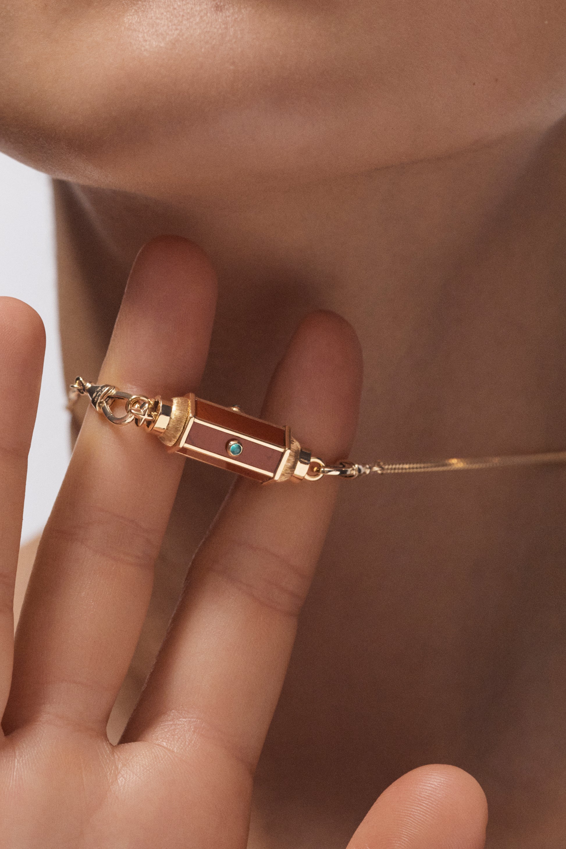 Marie Lichtenberg Staging Baby locket Jasper baby locket Necklace