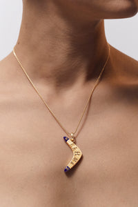 Marie Lichtenberg Staging Pendant Lapis Karma Charm