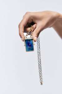 Marie Lichtenberg Staging Scapulaires Love You Spinning Scapular on Rosa Classic Chain