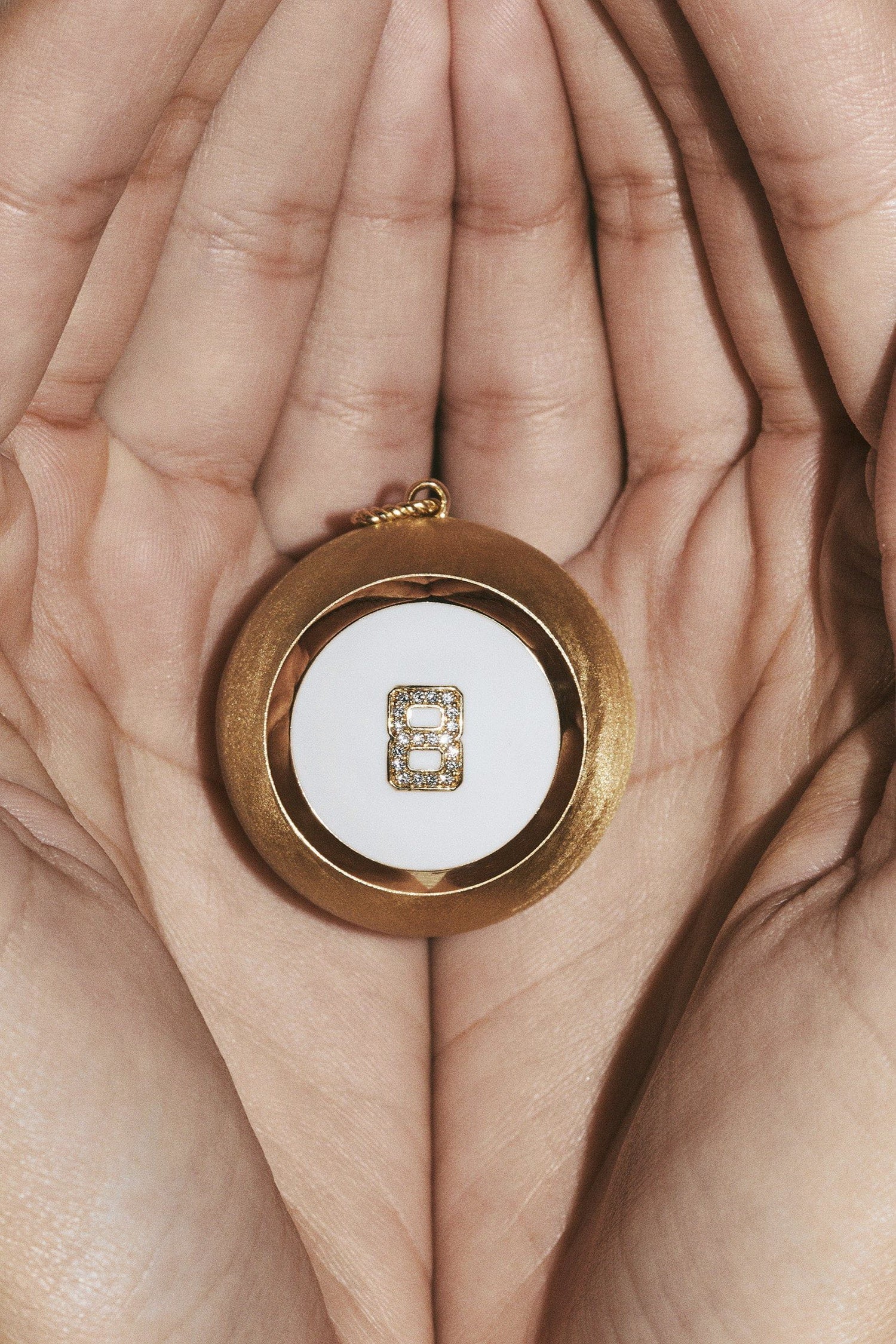 Marie Lichtenberg Staging Pendant Magic 8 Ball Gold