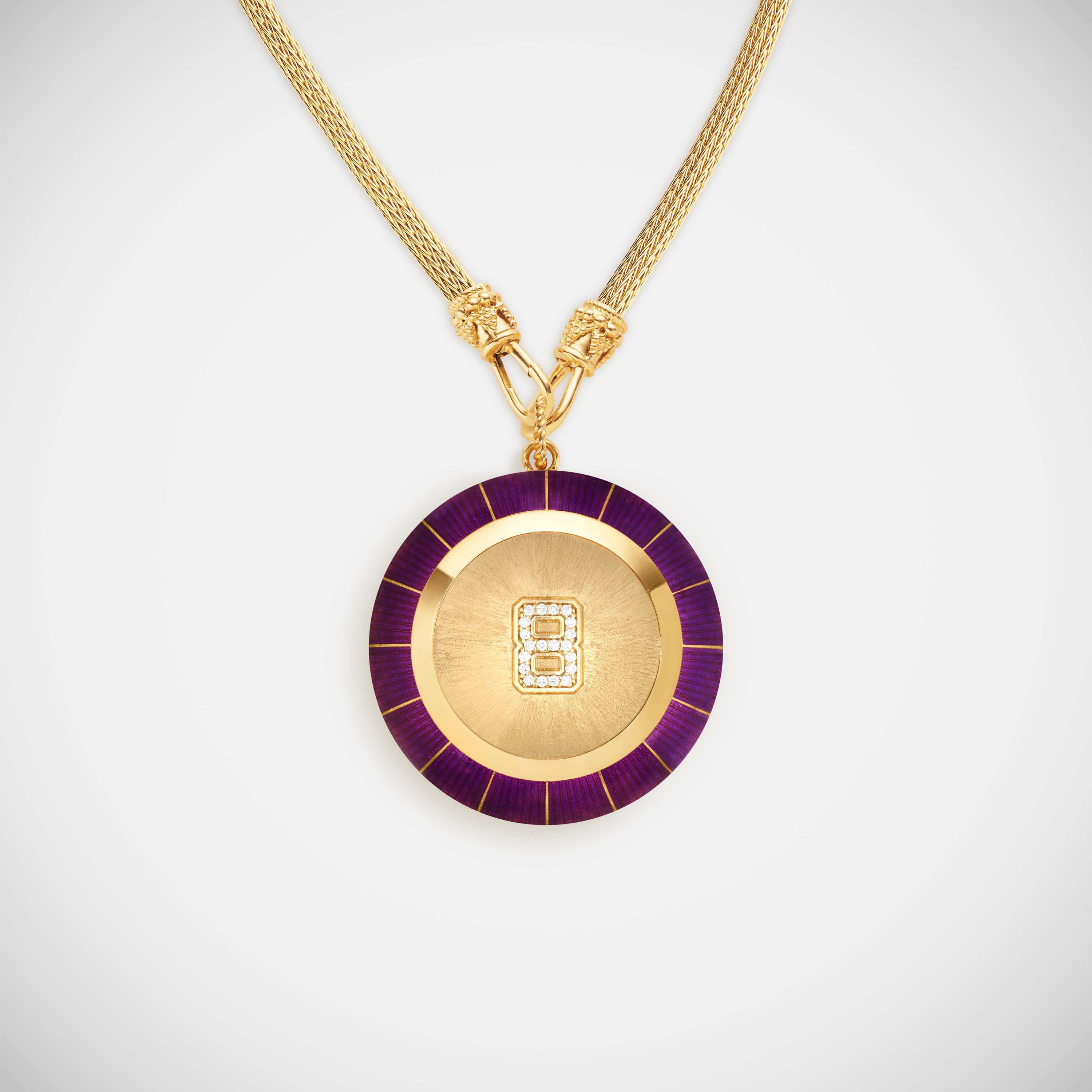 Marie Lichtenberg Staging Pendant Magic 8 Ball Purple