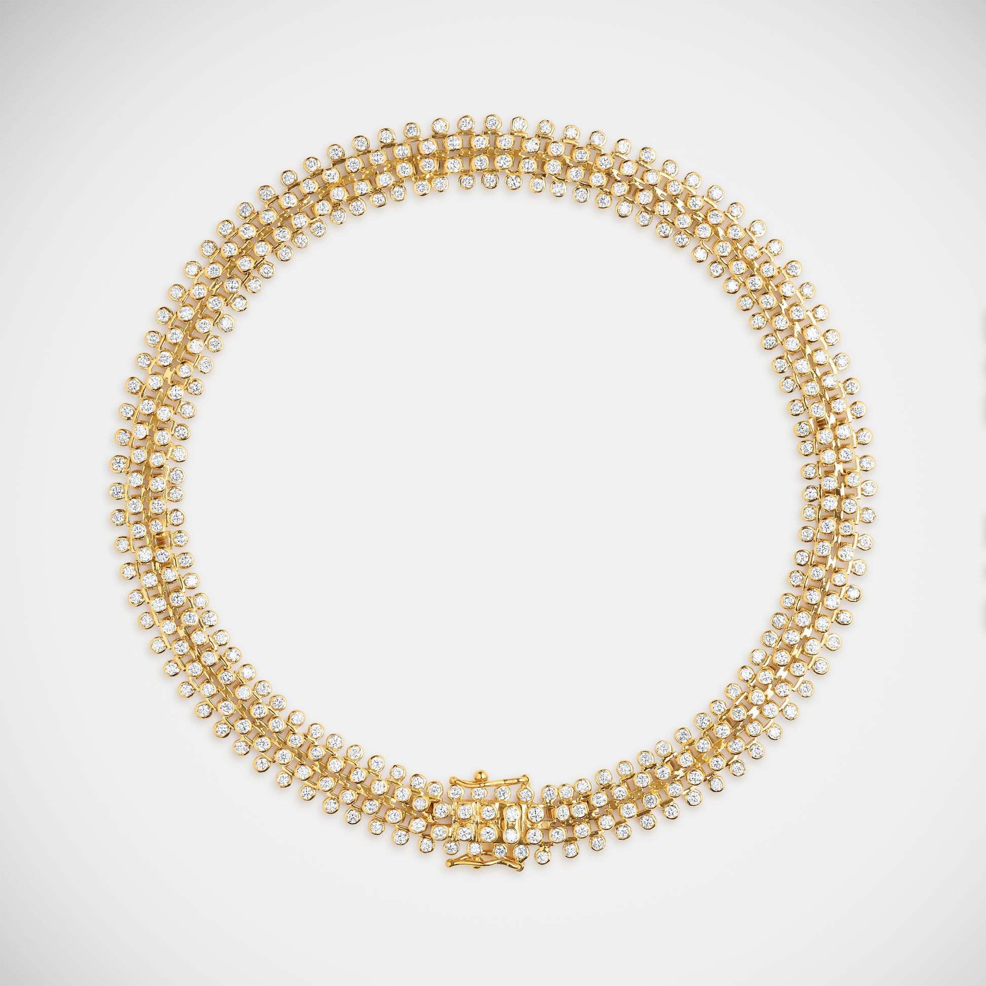 Marie Lichtenberg Staging Chain Mesh Diamonds Anklet 28cm