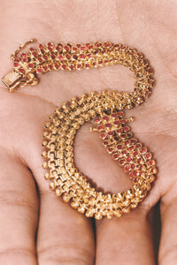 Marie Lichtenberg Staging Chain Mesh Ruby Bracelet 16cm