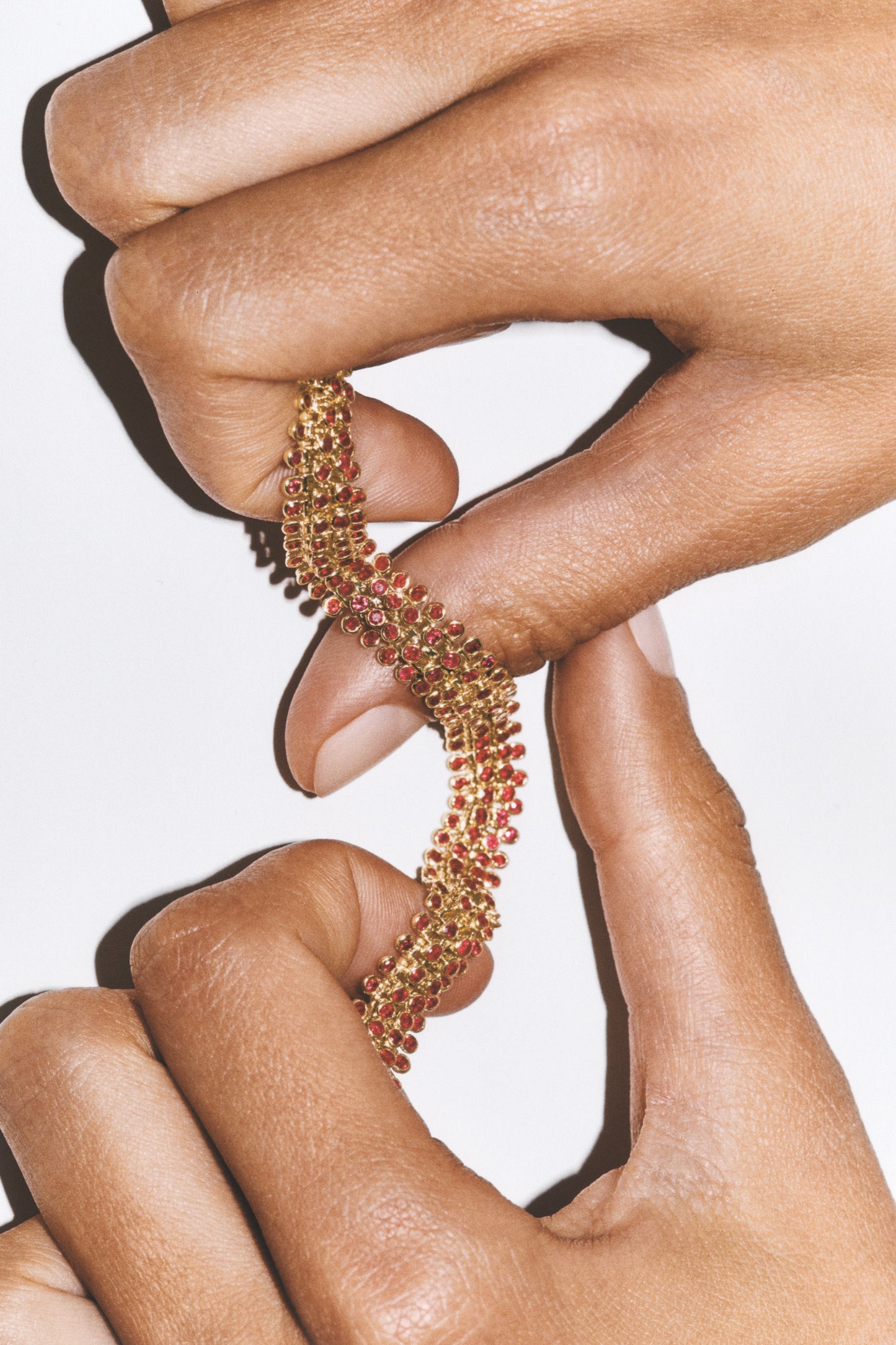 Marie Lichtenberg Staging Chain Mesh Ruby Rivière 37cm