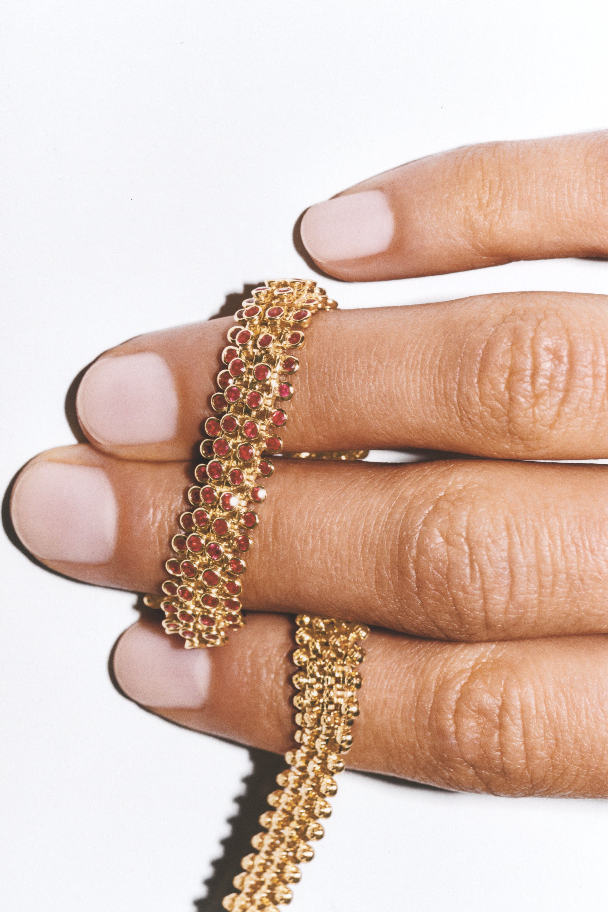 Marie Lichtenberg Staging Chain Mesh Ruby Rivière 37cm