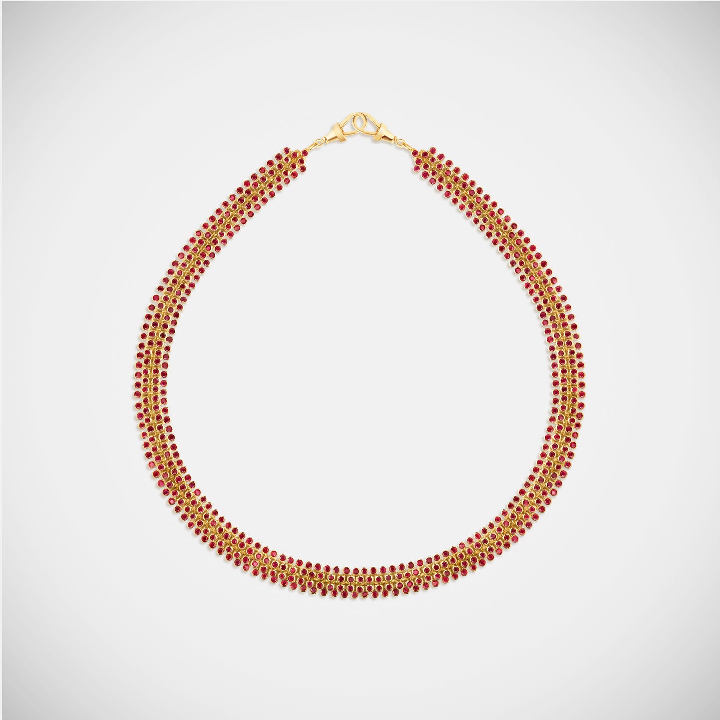 Marie Lichtenberg Staging Chain Mesh Ruby Rivière 37cm