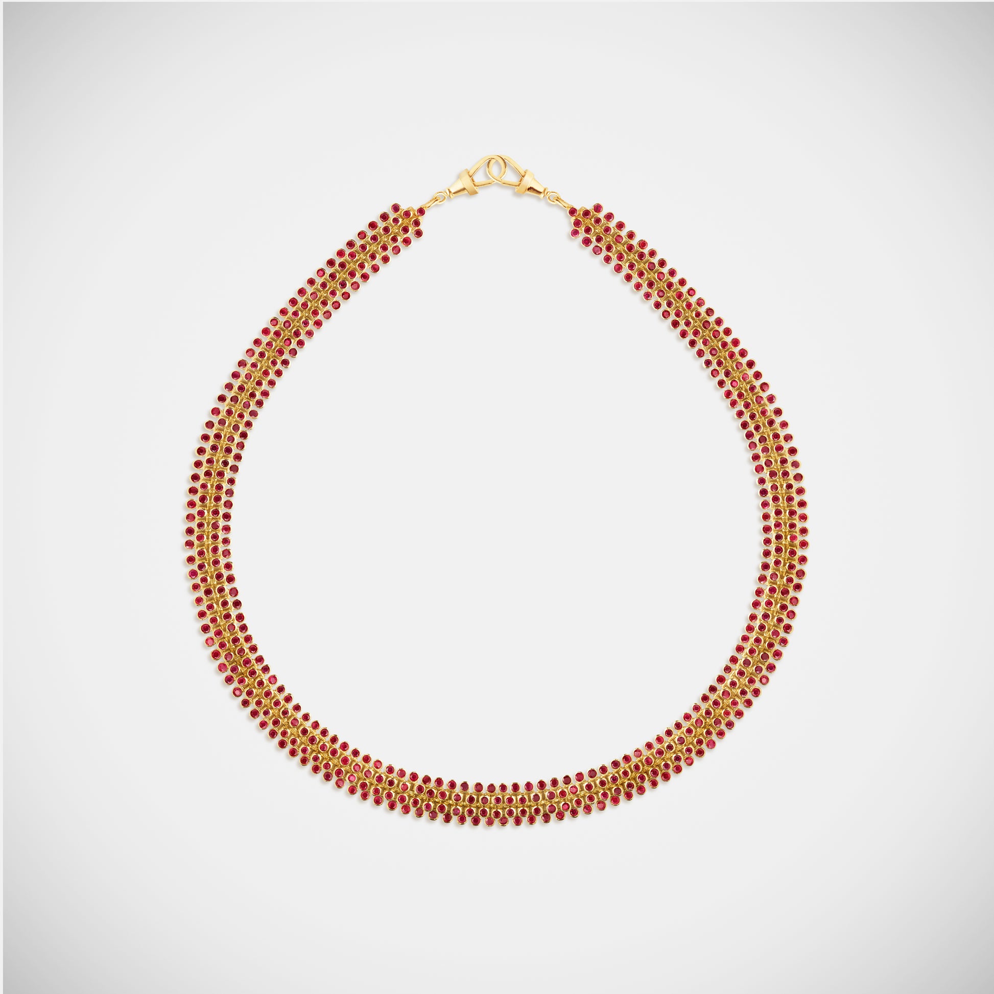 Marie Lichtenberg Staging Chain Mesh Ruby Rivière 37cm