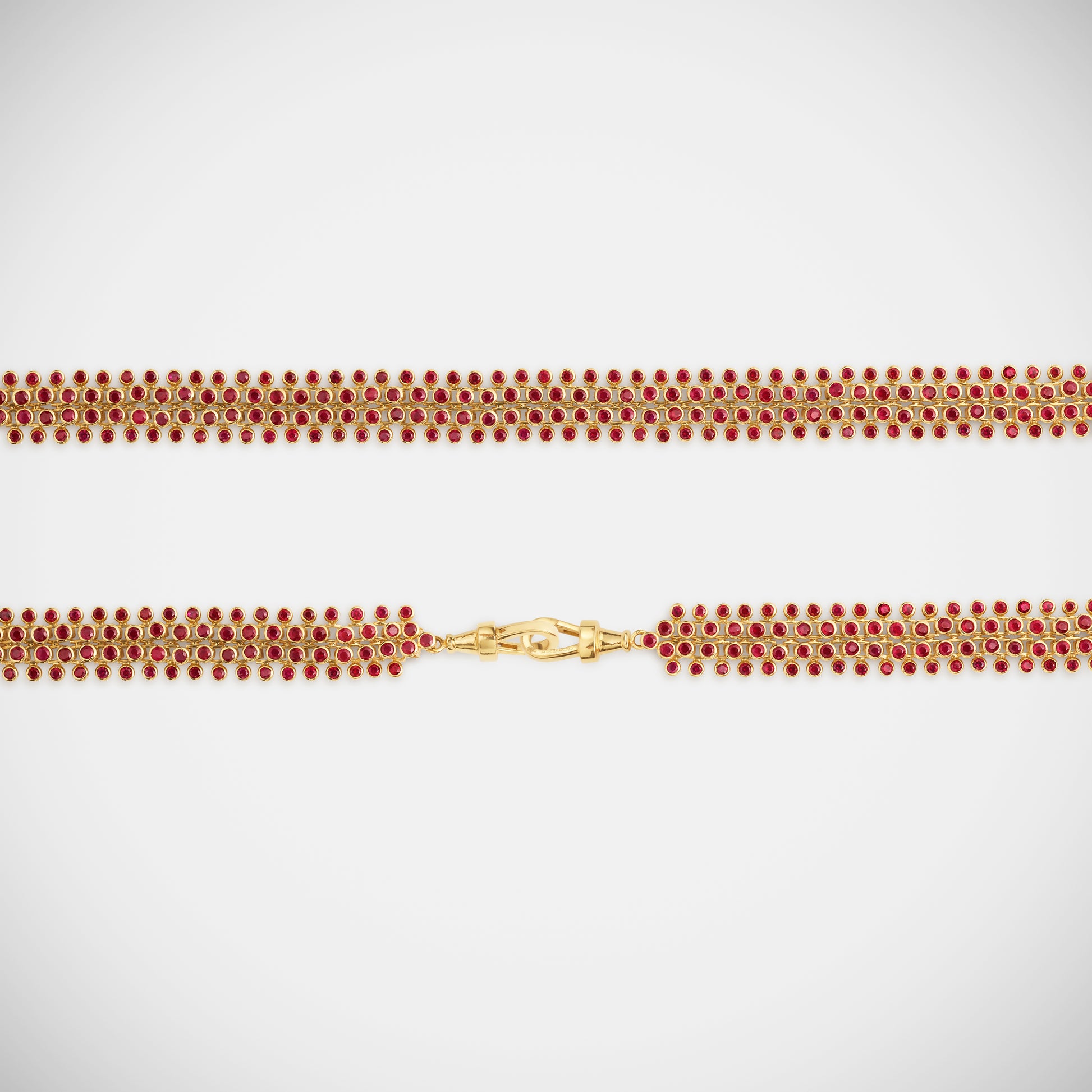 Marie Lichtenberg Staging Chain Mesh Ruby Rivière 37cm