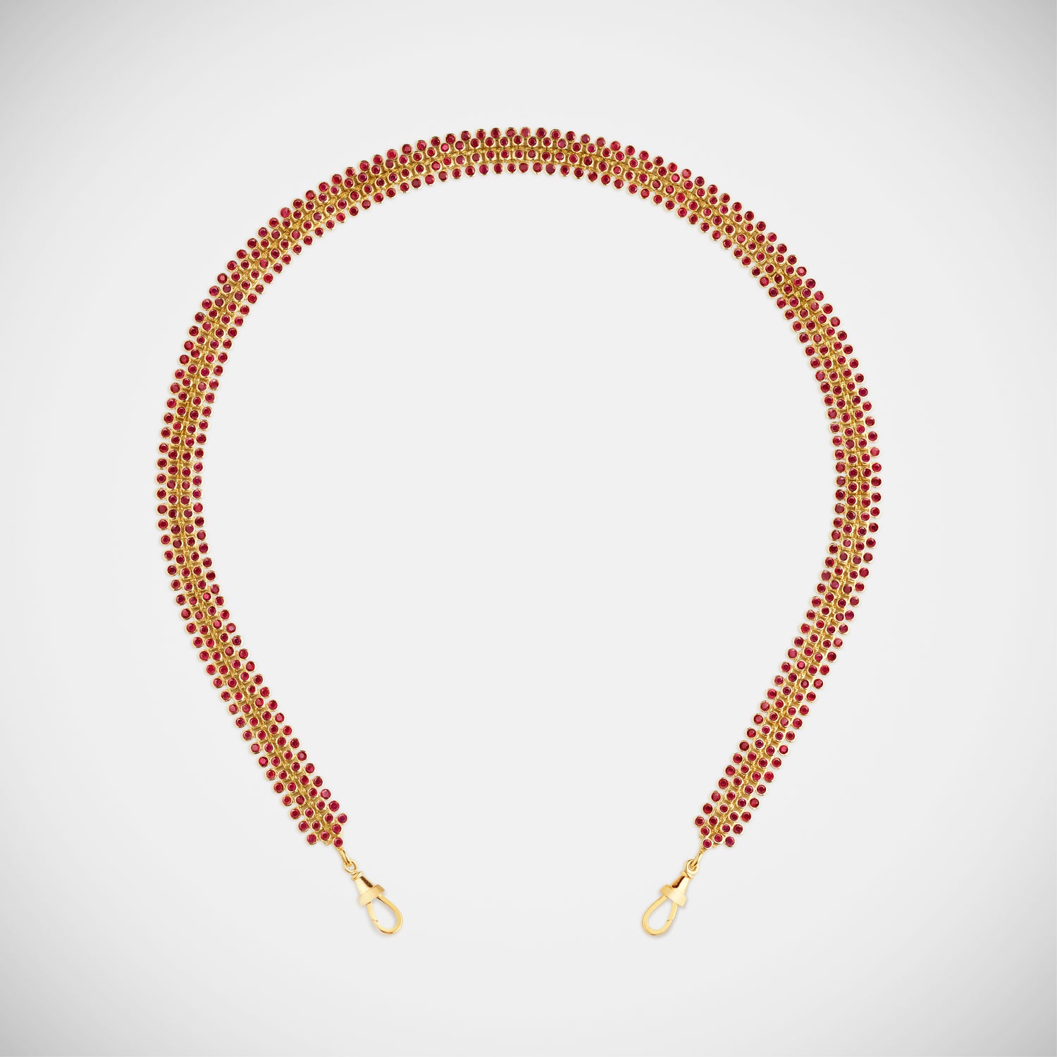 Marie Lichtenberg Staging Chain Mesh Ruby Rivière 37cm