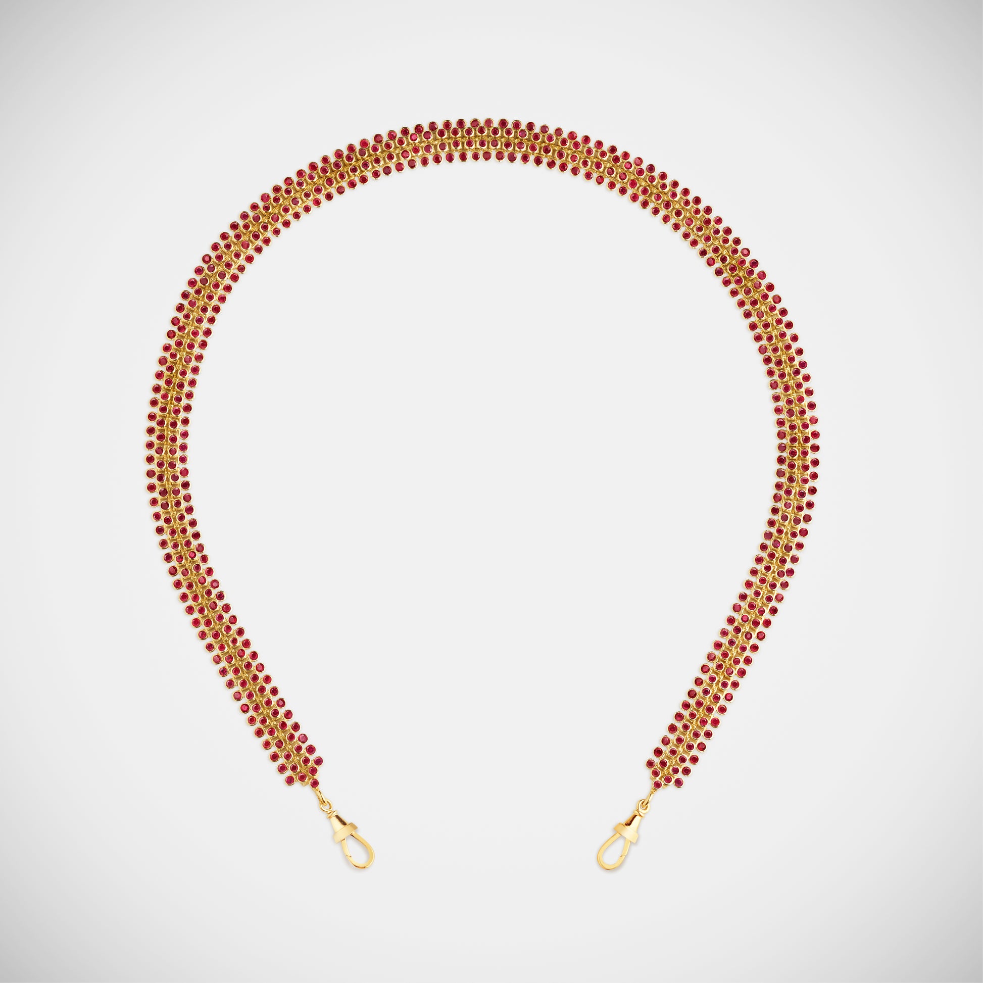 Marie Lichtenberg Staging Chain Mesh Ruby Rivière 37cm