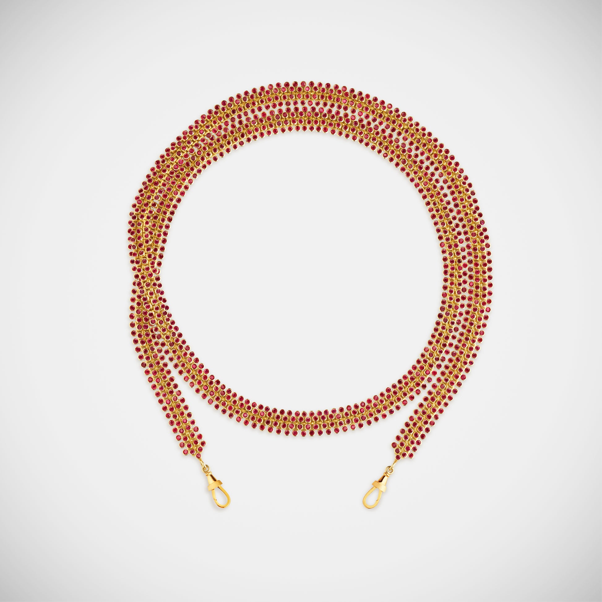 Marie Lichtenberg Staging Chain Mesh Ruby Rivière 73cm