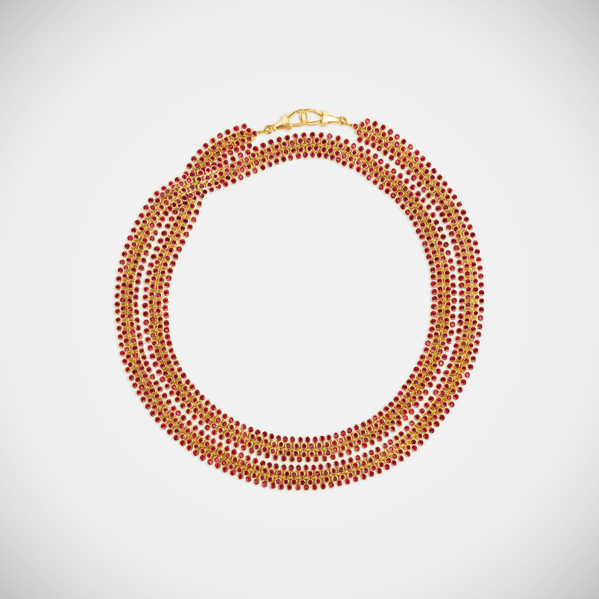 Marie Lichtenberg Staging Chain Mesh Ruby Rivière 73cm