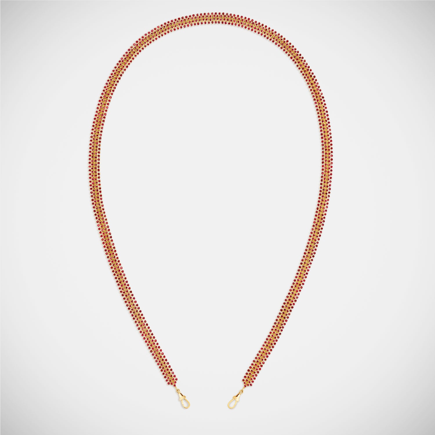 Marie Lichtenberg Staging Chain Mesh Ruby Rivière 73cm