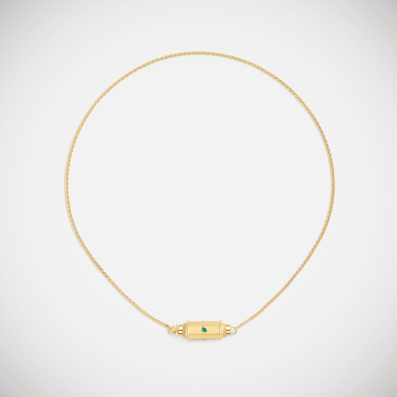 Marie Lichtenberg Staging Baby locket Micro coco emerald locket necklace