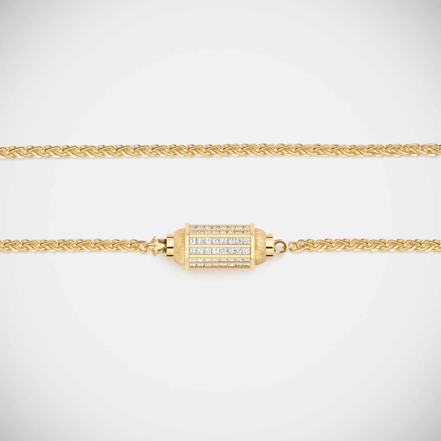 Marie Lichtenberg Staging Baby locket Micro coco Paved Diamonds locket necklace