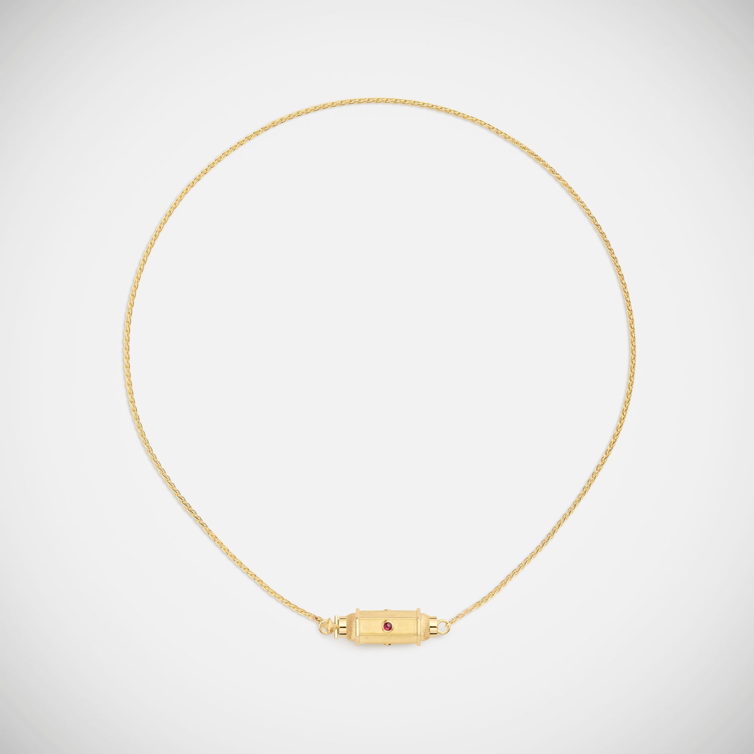 Marie Lichtenberg Staging Baby locket Micro coco ruby locket necklace