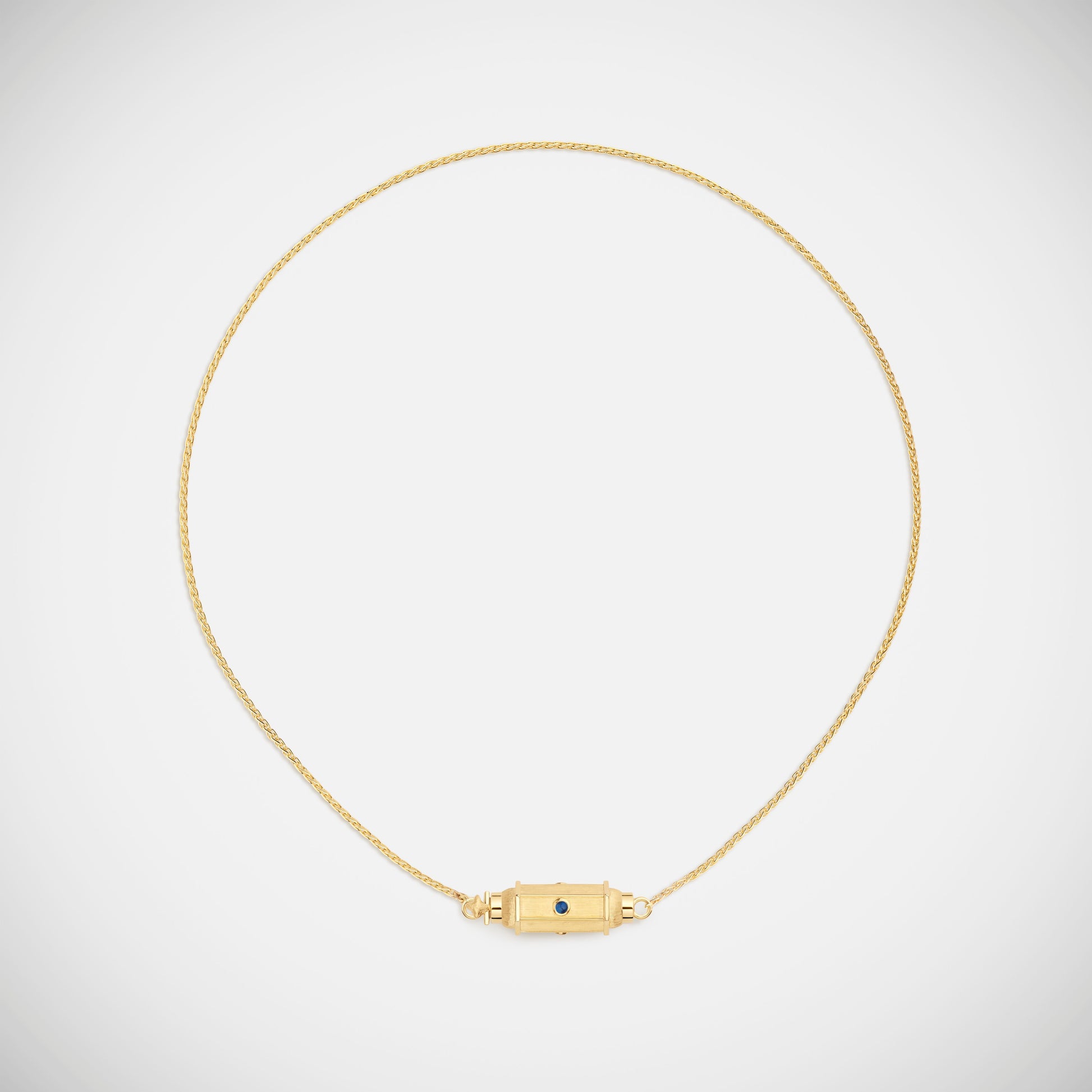 Marie Lichtenberg Staging Baby locket Micro coco sapphire locket necklace