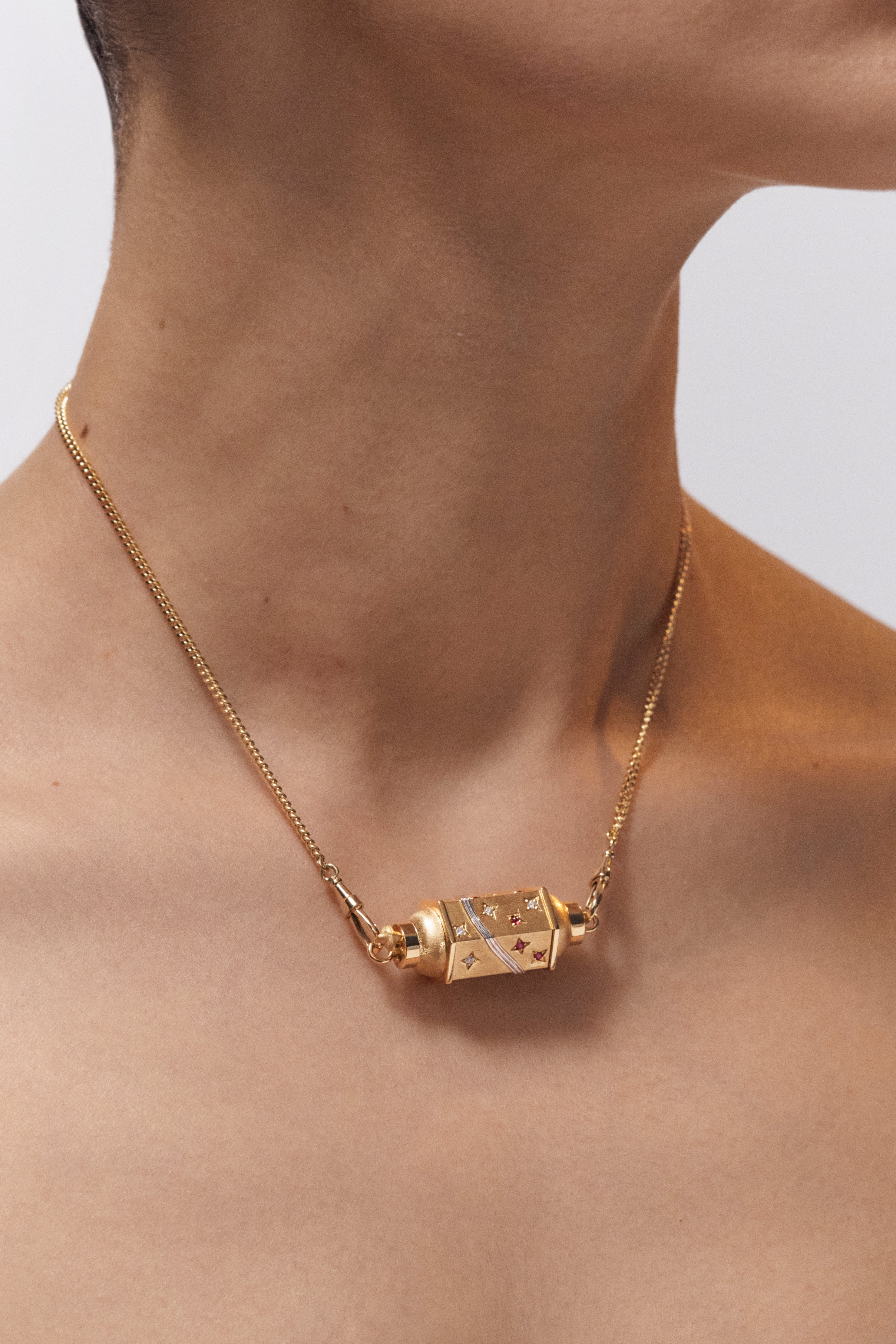 Marie Lichtenberg Staging Locket Milky Way Locket Necklace