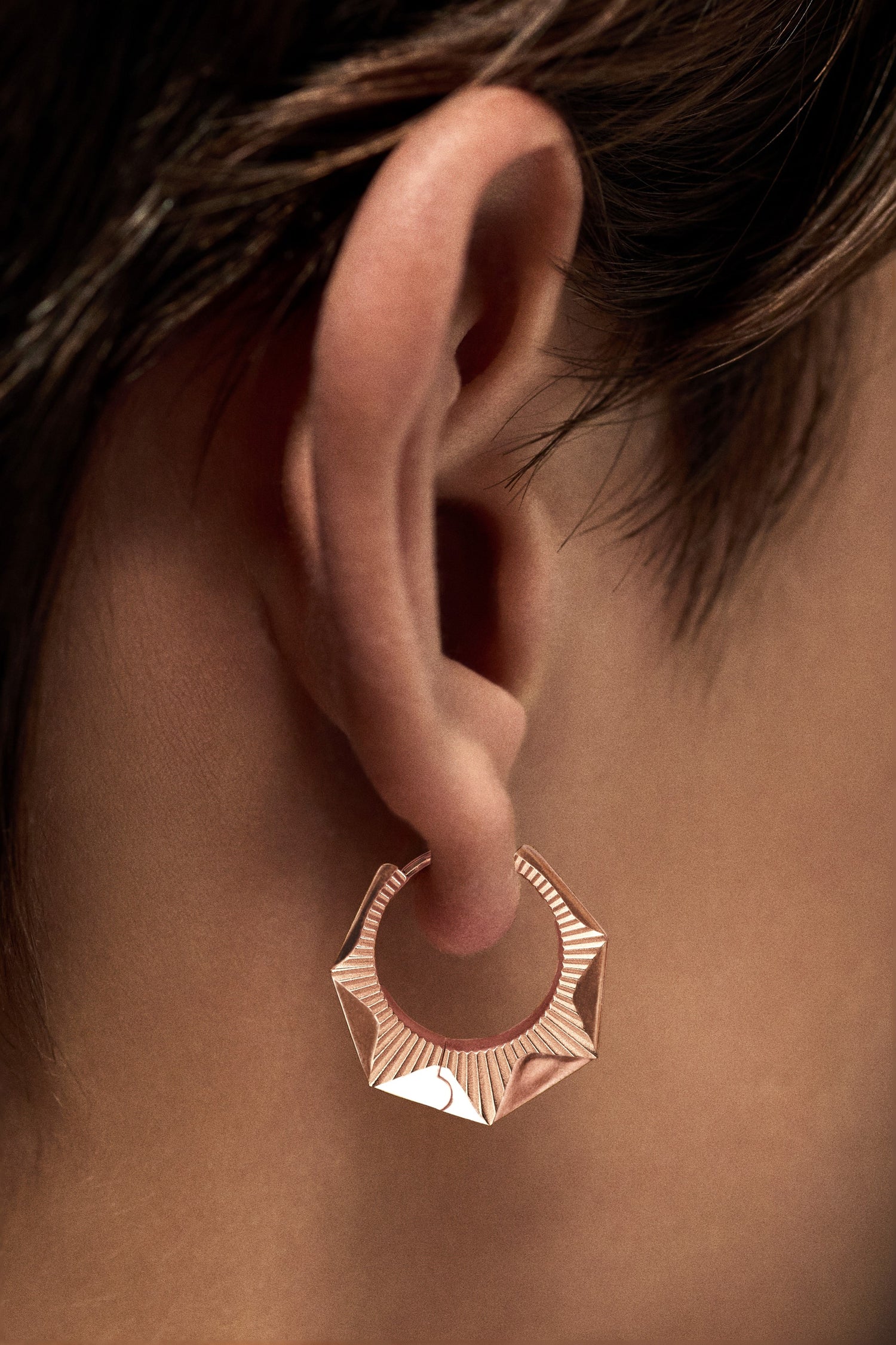 Marie Lichtenberg Staging Earring NYC Diamond Rose Earring large