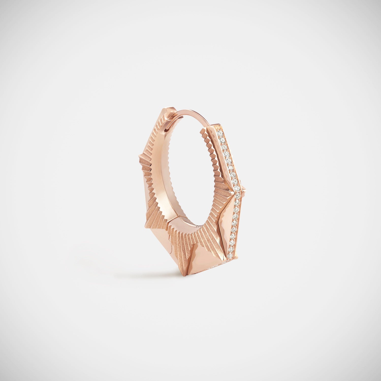 Marie Lichtenberg Staging Earring NYC Diamond Rose Earring large