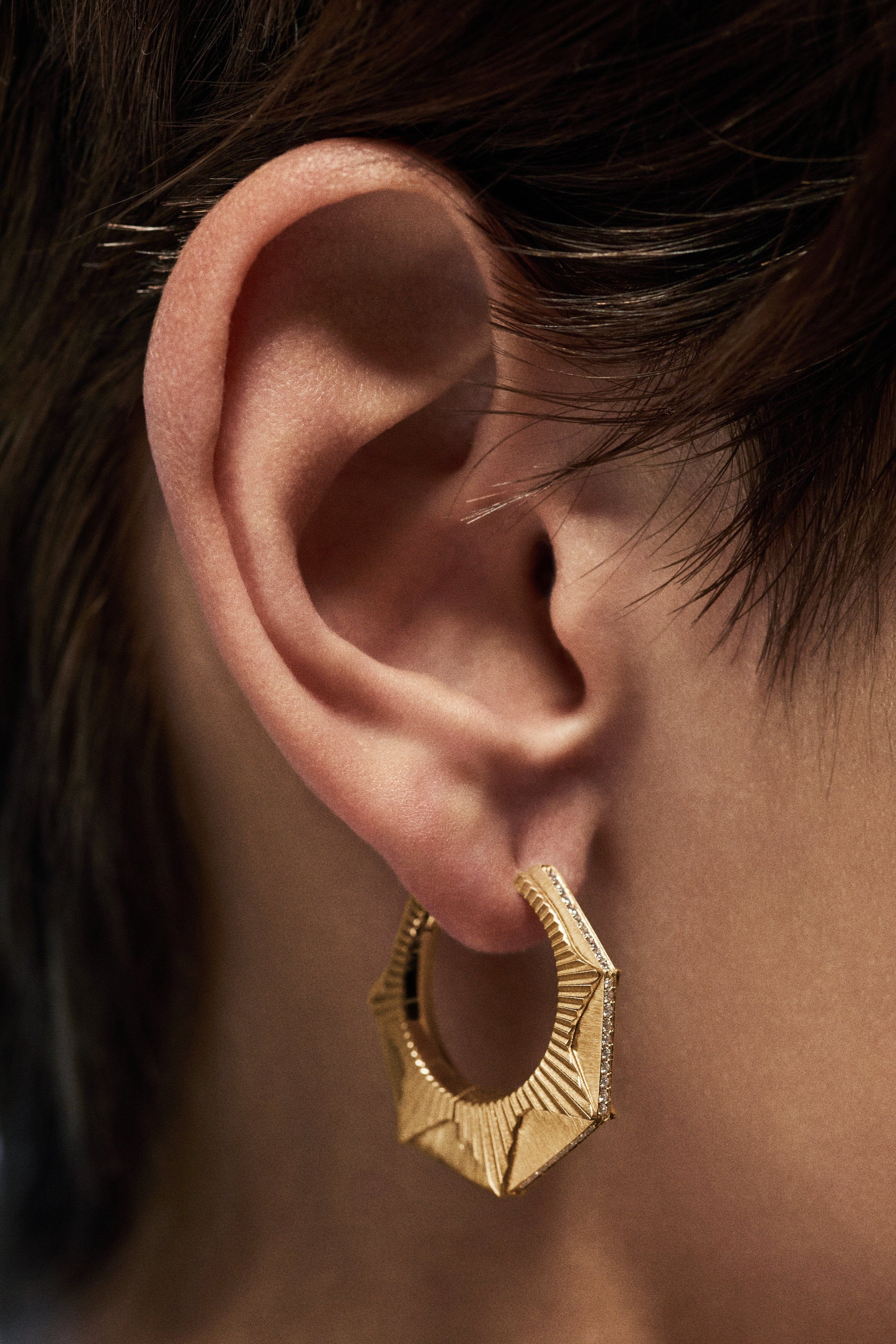 Marie Lichtenberg Staging Earring NYC Diamond Yellow Earring large