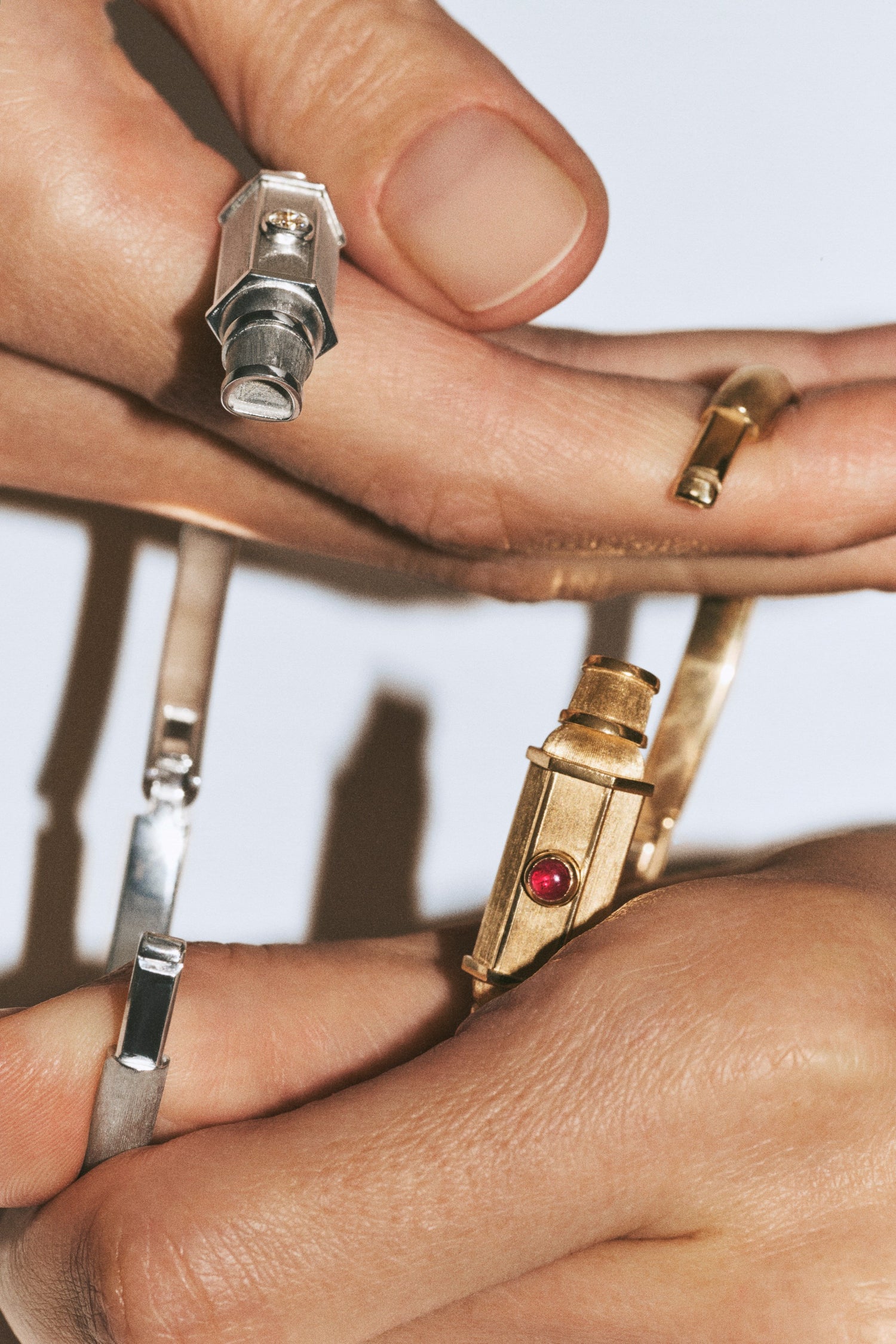 Marie Lichtenberg Staging Bracelet Ruby Baby Locket Bracelet